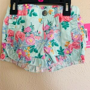 Charming Meadow Toddler Ruffle Trim Woven Shorts